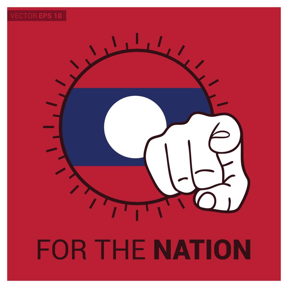 Country flag for nation with creative design vector