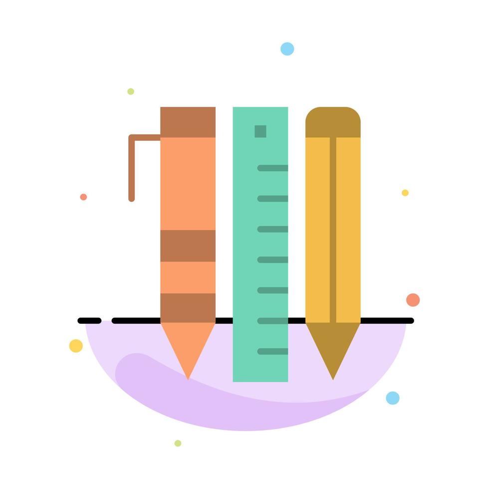 Tools Essential Tools Stationary Items Pen Abstract Flat Color Icon Template vector