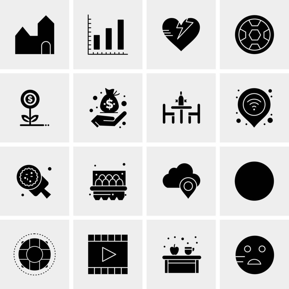 16 Universal Business Icons Vector Creative Icon Illustration to use in web and Mobile Related project