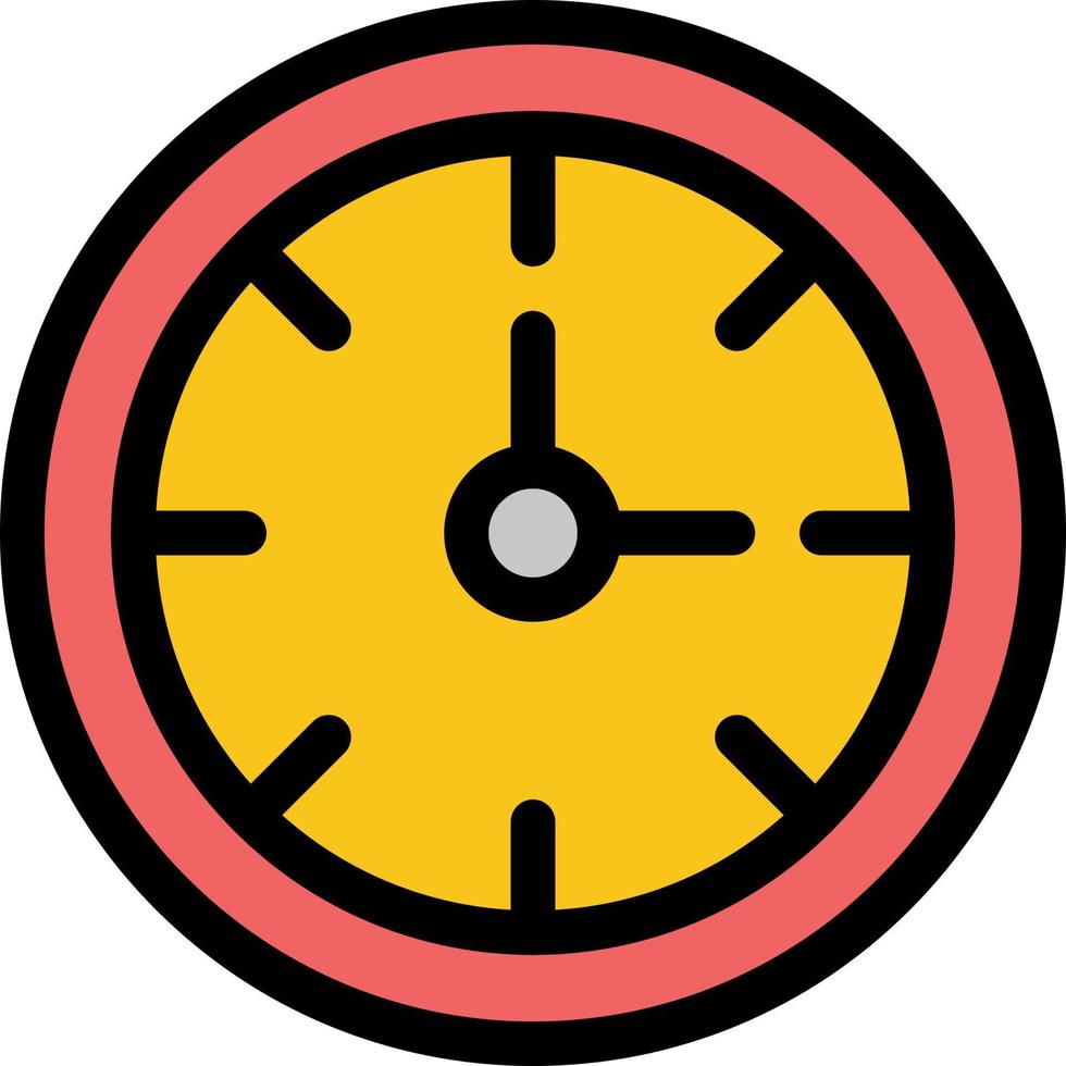Alarm Clock Stopwatch Time  Flat Color Icon Vector icon banner Template
