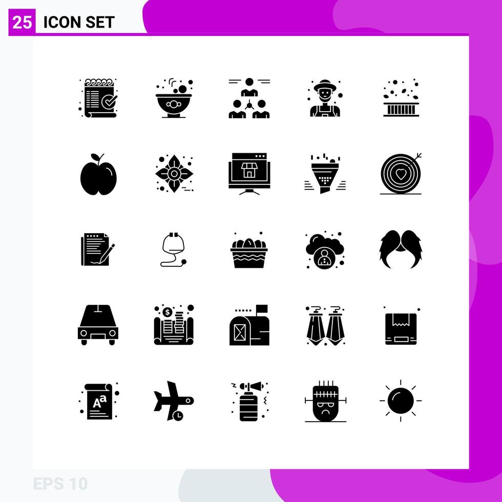 25 Creative Icons Modern Signs and Symbols of area man connect gardener man Editable Vector Design Elements