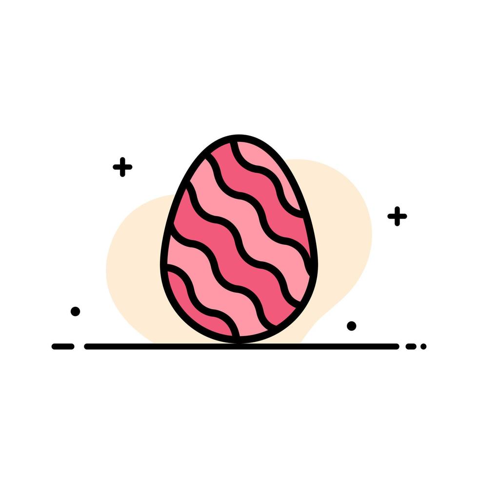 Egg Easter Nature Spring  Business Flat Line Filled Icon Vector Banner Template