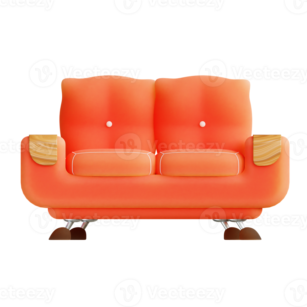 Sofa 3D-Darstellung png