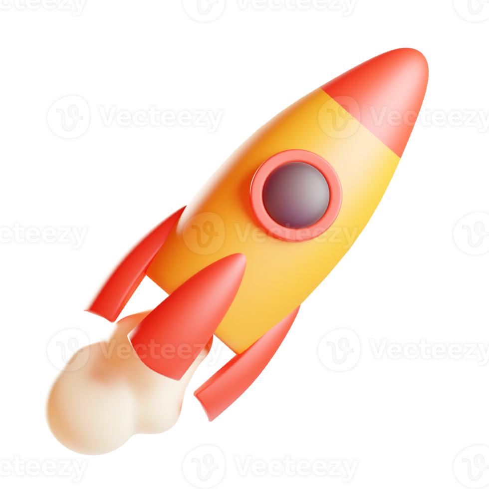 rocket 3d illustration png