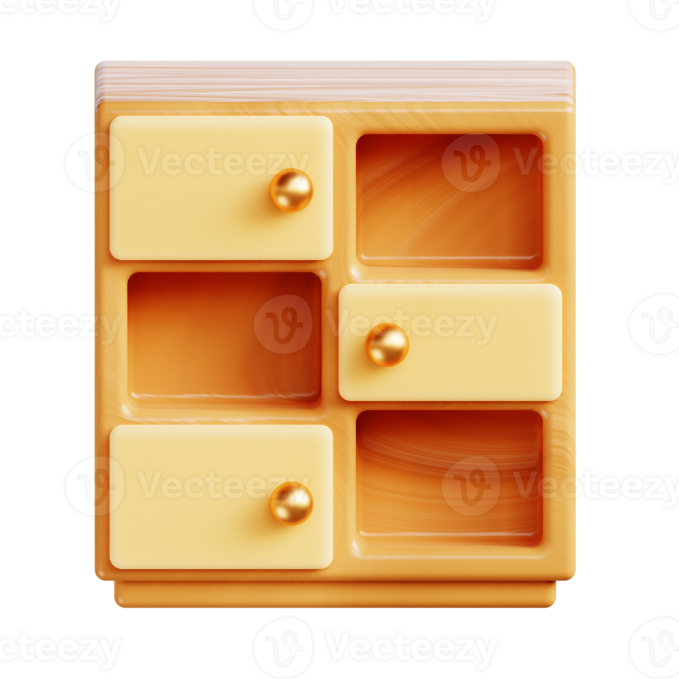 box drawer 3d illustration png