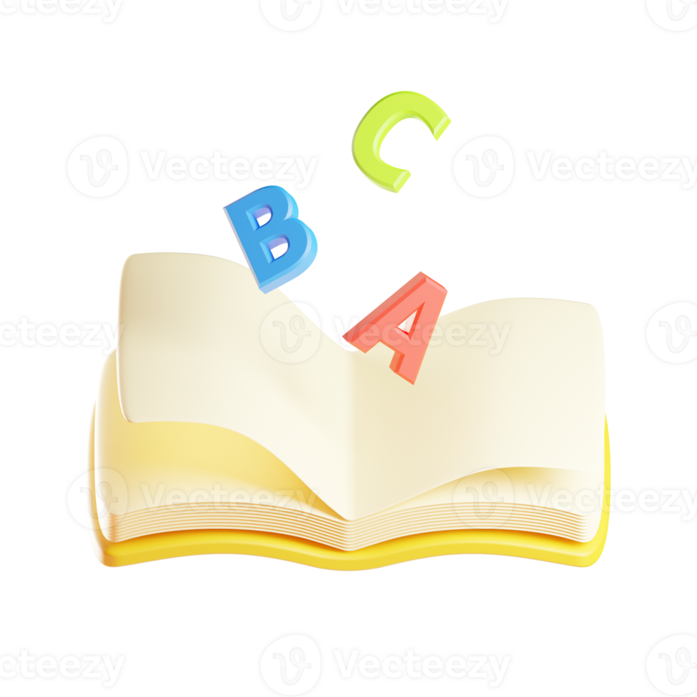 Book 3d illustration png