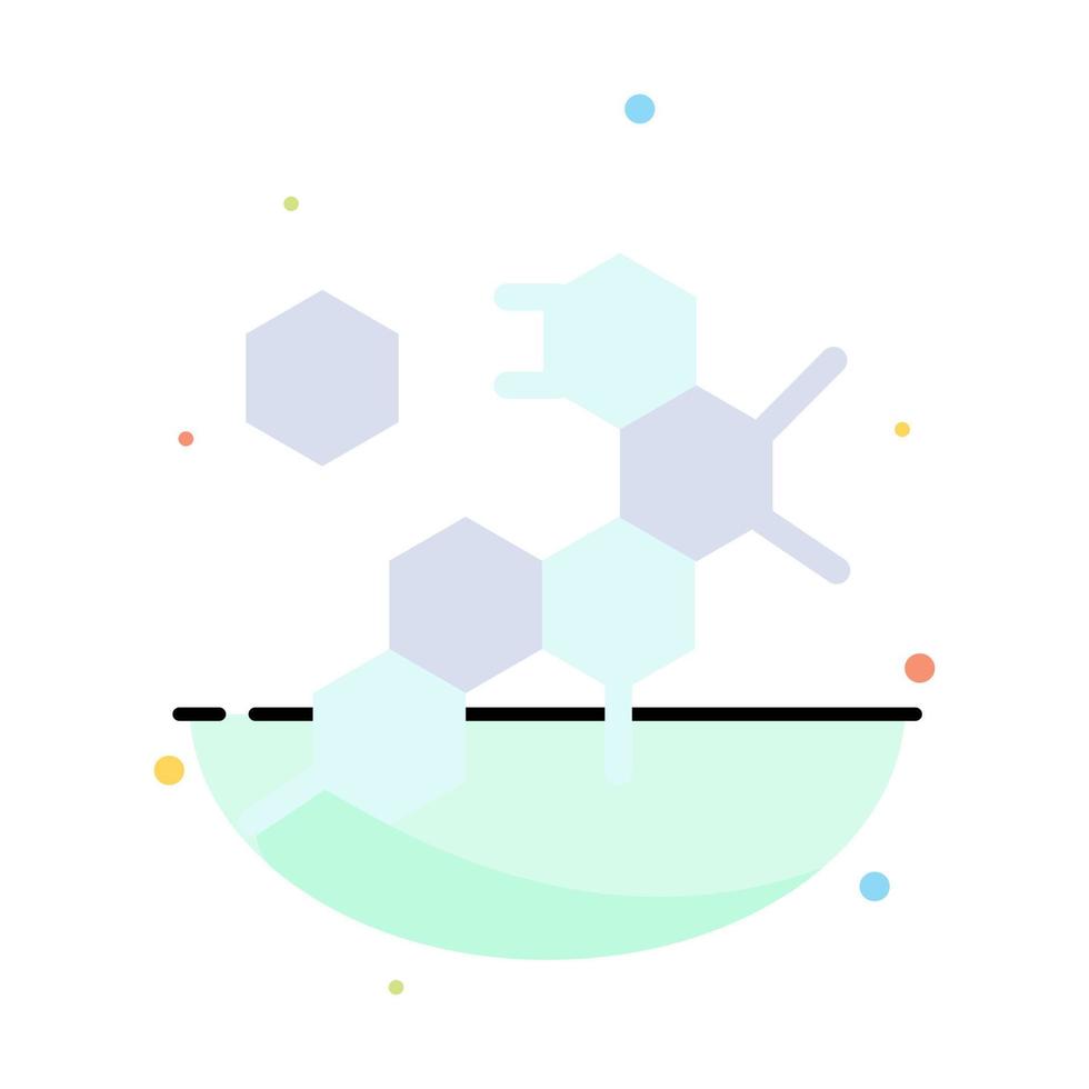 Cell Molecule Science Abstract Flat Color Icon Template vector