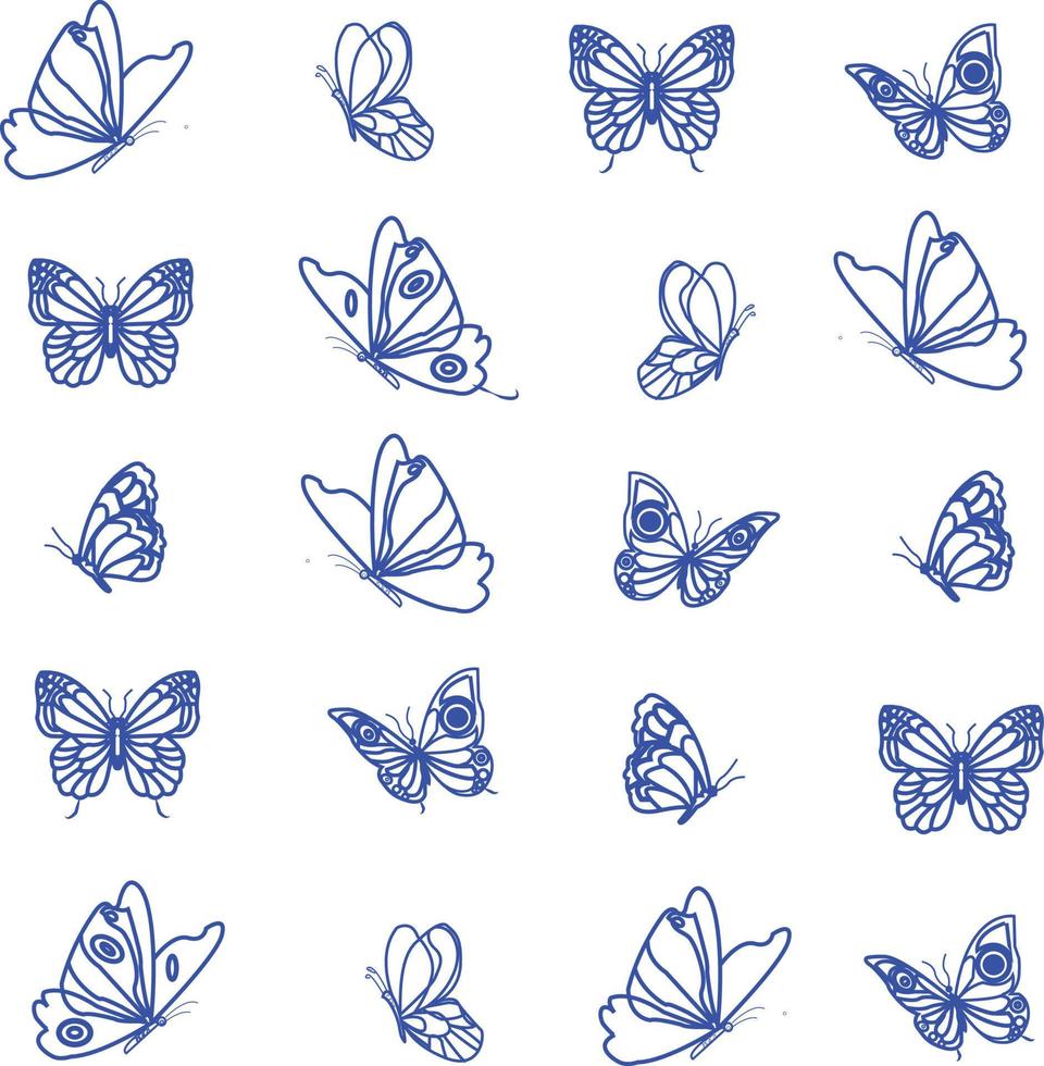 hermoso fondo de pantalla de mariposa vector