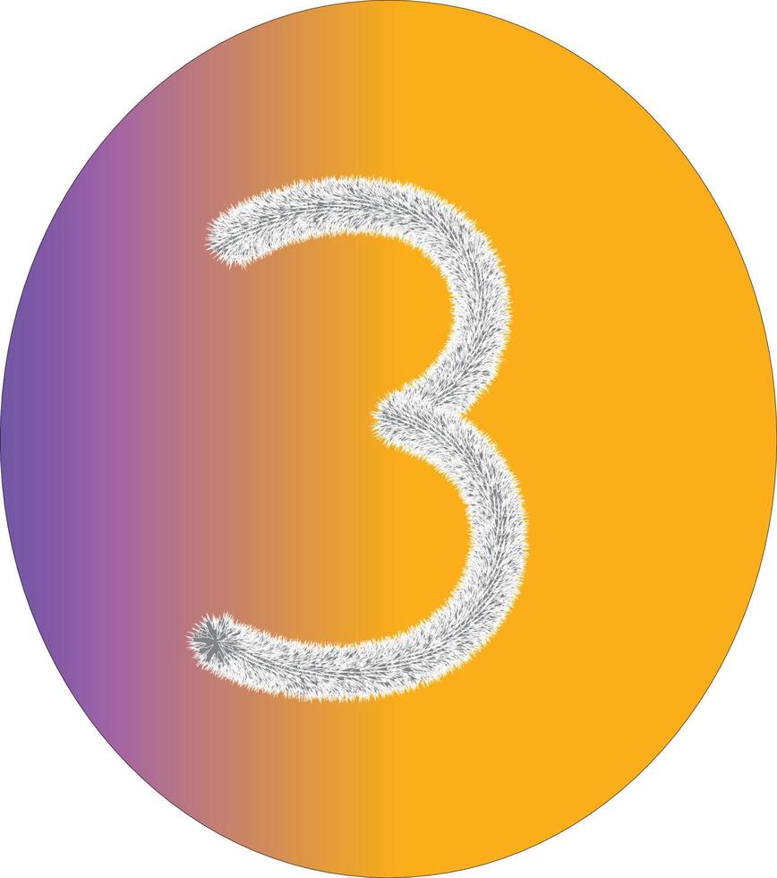 THREE COUNTING WOED IN FUR vector