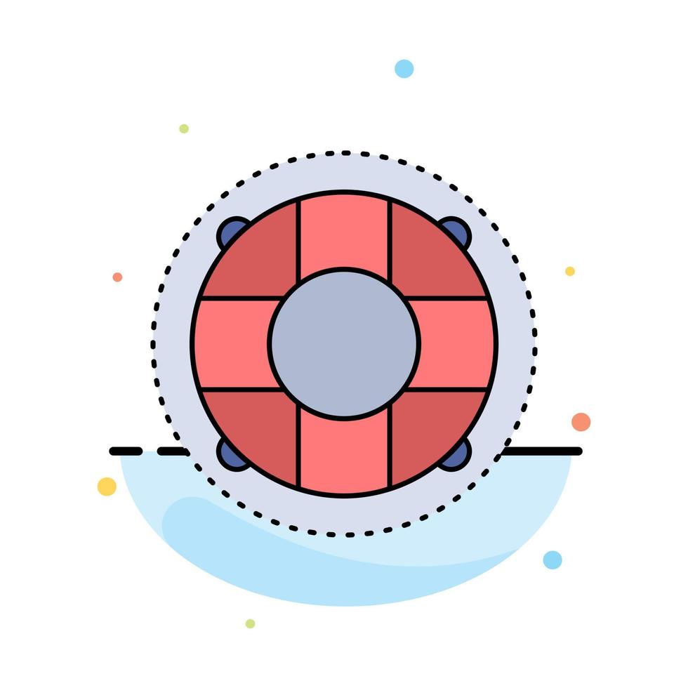 Help life lifebuoy lifesaver preserver Flat Color Icon Vector