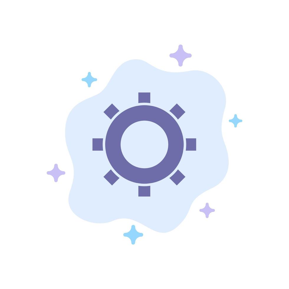 Cogs Gear Setting Blue Icon on Abstract Cloud Background vector