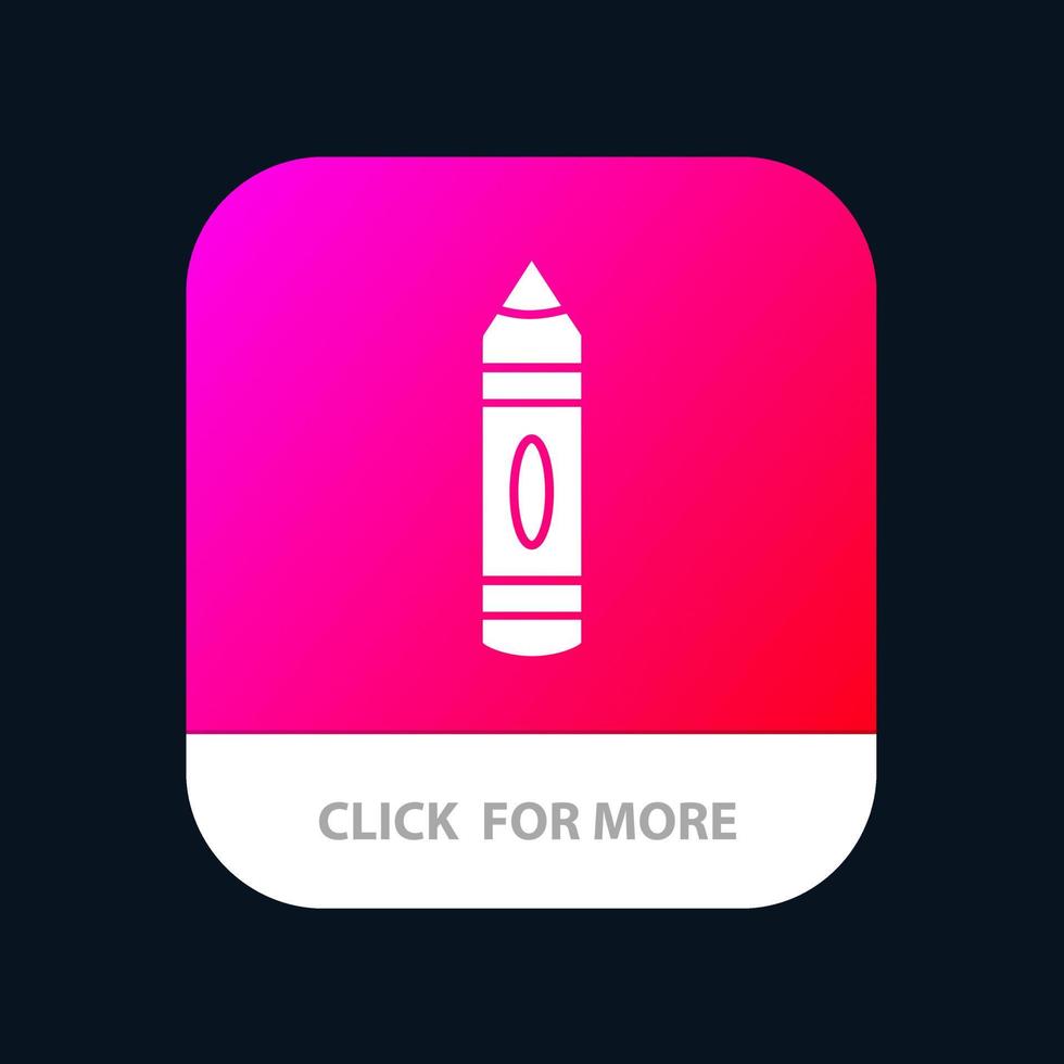 Drawing Education Pencil Sketch Mobile App Button Android and IOS Glyph Version vector