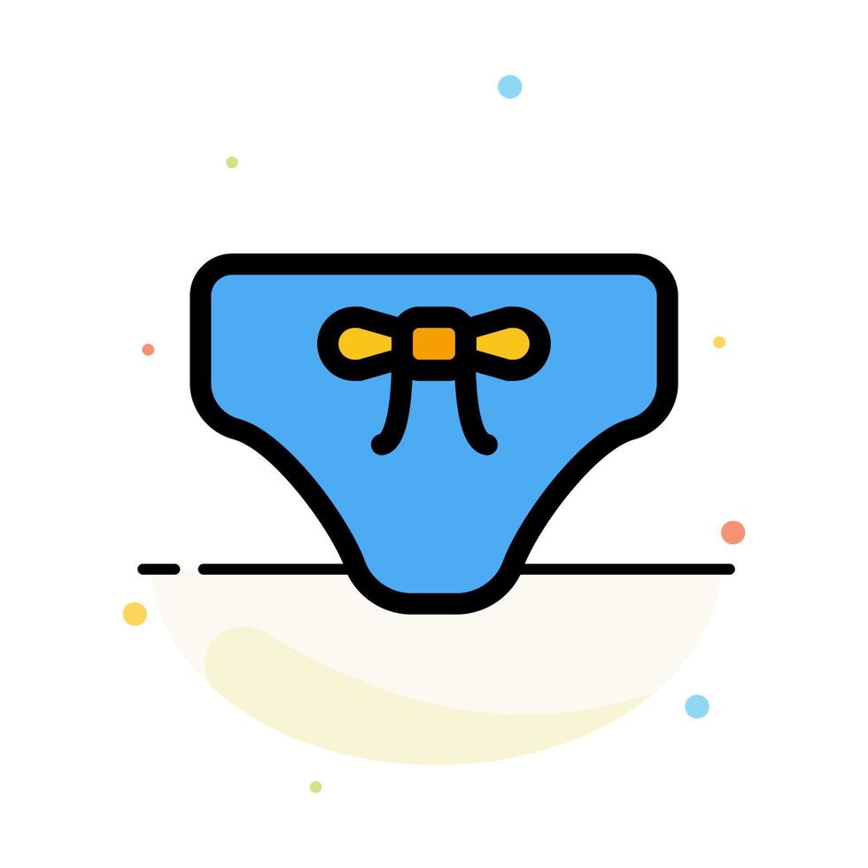 plantilla de icono de color plano abstracto de ropa de bikini de playa vector