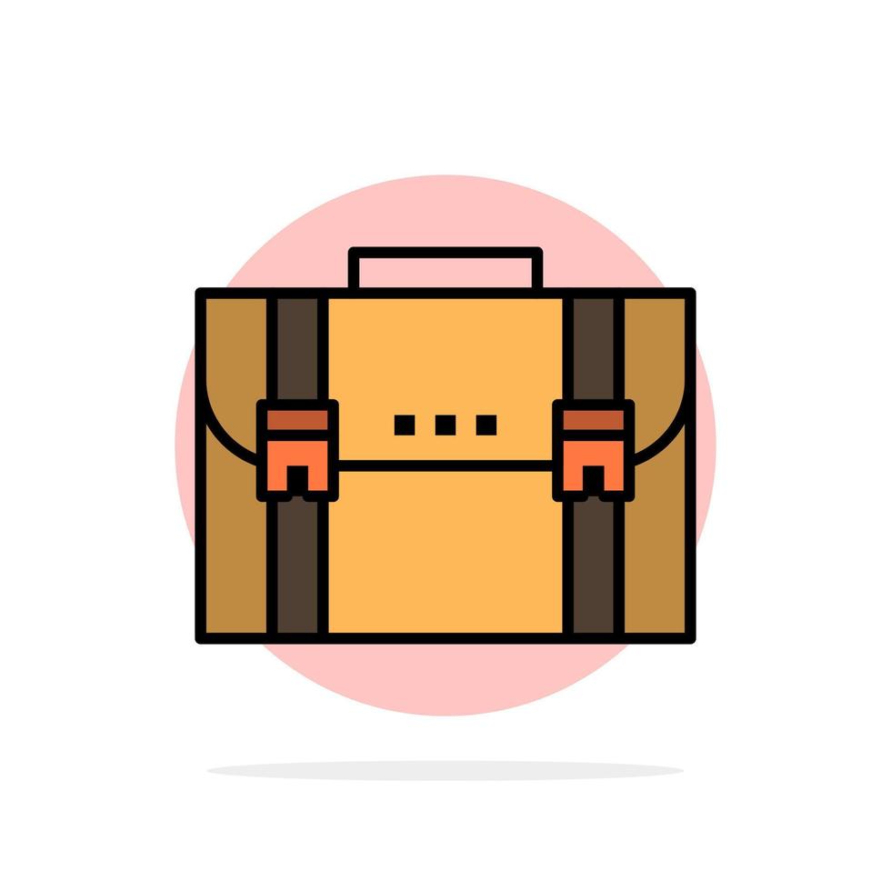 Briefcase Business Case Documents Marketing Portfolio Suitcase Abstract Circle Background Flat color Icon vector