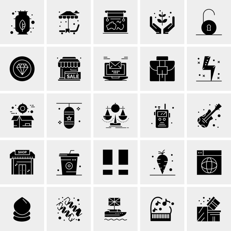 25 Universal Business Icons Vector Creative Icon Illustration to use in web and Mobile Related project