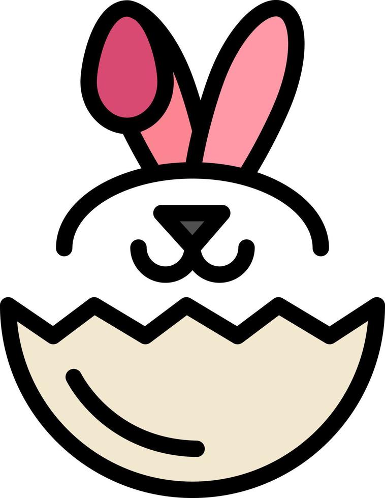 huevo conejo pascua empresa logotipo plantilla color plano vector