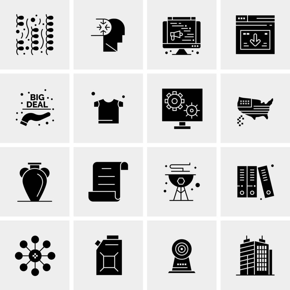 16 Business Universal Icons Vector Creative Icon Illustration to use in web and Mobile Related project