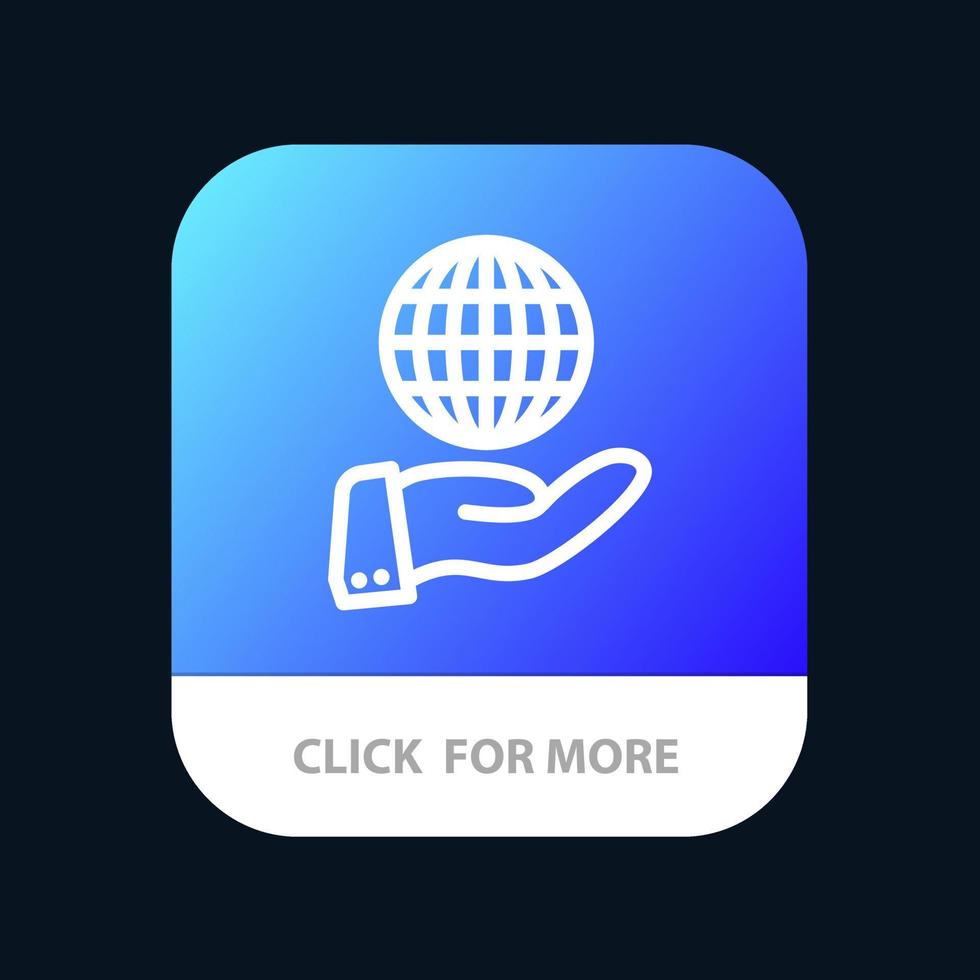 Business Global Modern Services Mobile App Button Android and IOS Line Version vector
