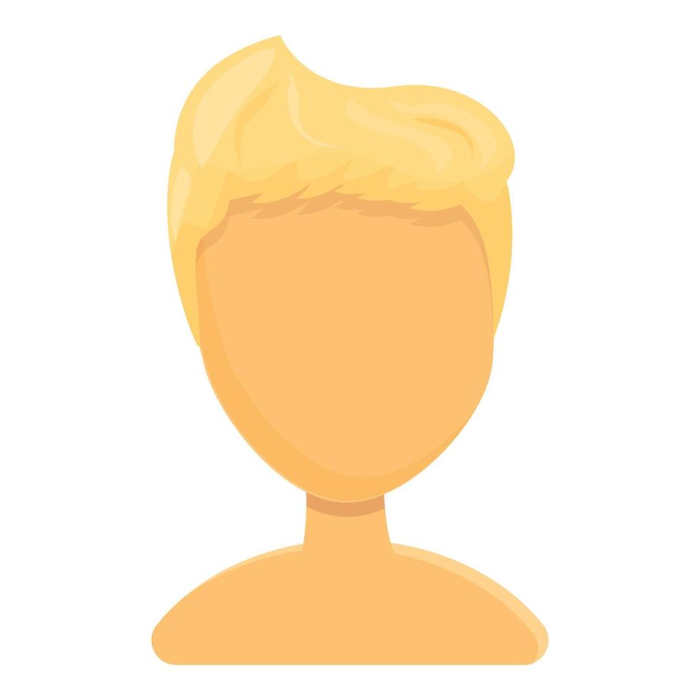 Beautiful blonde haircut icon, cartoon style vector