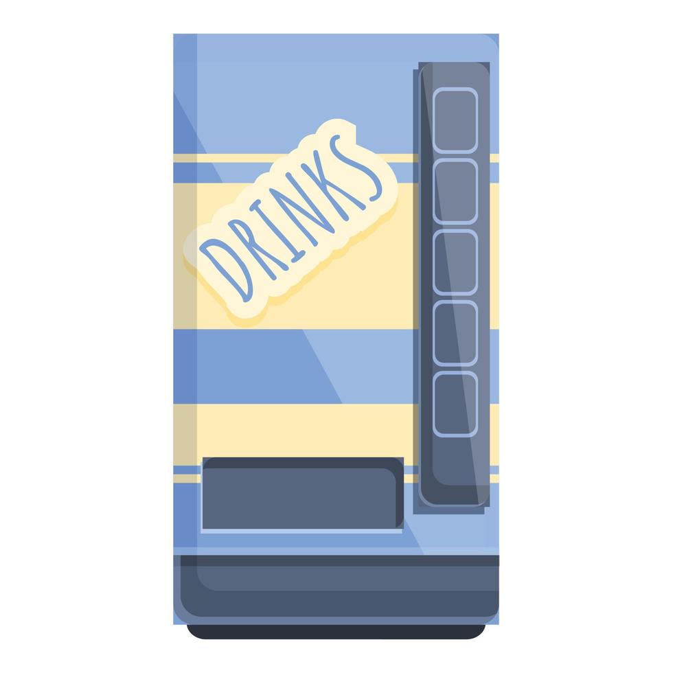 School drink machine icon, cartoon style vector