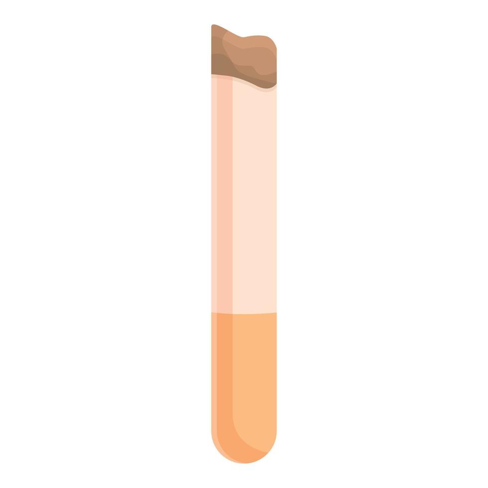 Burning cigarette icon cartoon vector. Nicotine box vector