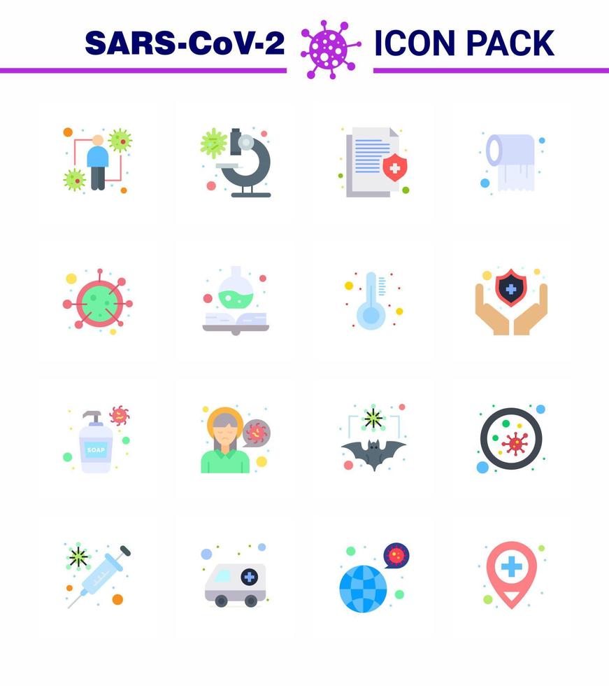 Simple Set of Covid19 Protection Blue 25 icon pack icon included care roll virus paper medical viral coronavirus 2019nov disease Vector Design Elements