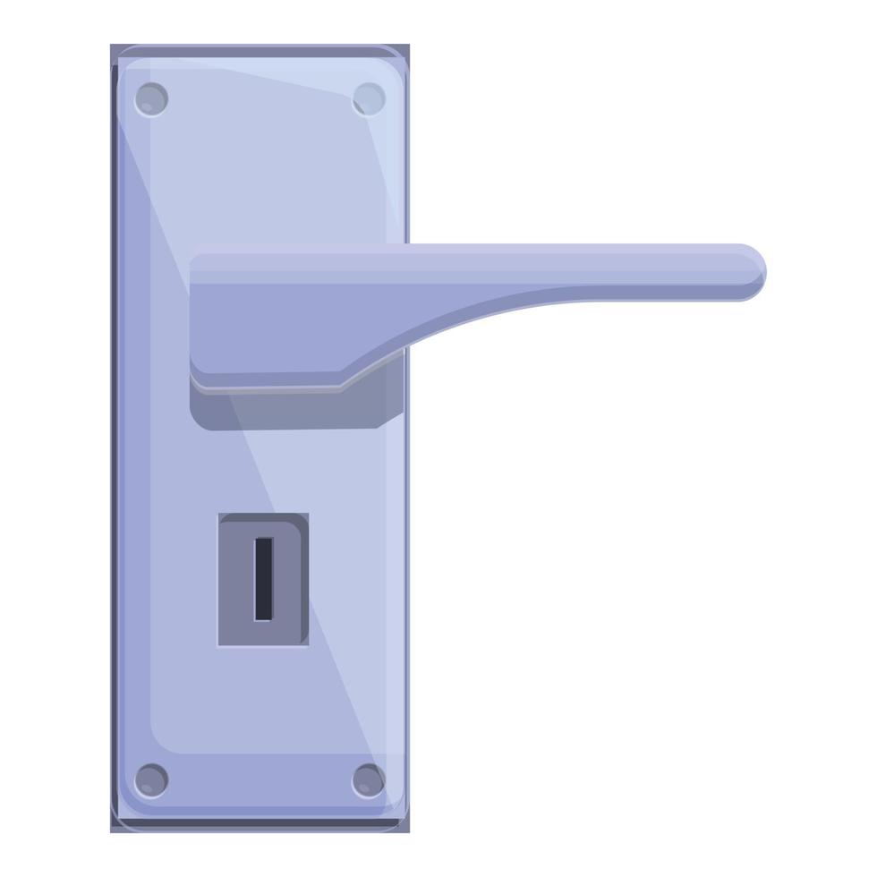 Apartment door handle icon, cartoon style vector