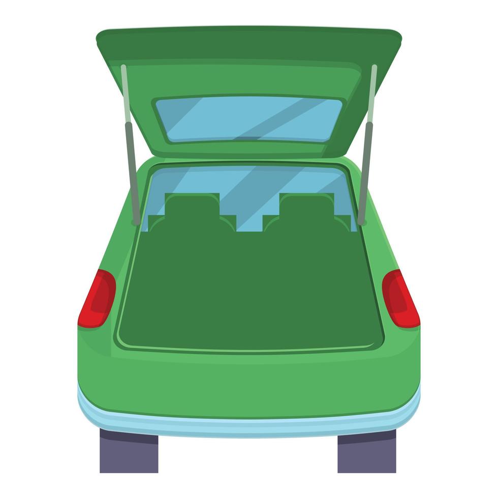 Hatchback trunk car icon, cartoon style vector