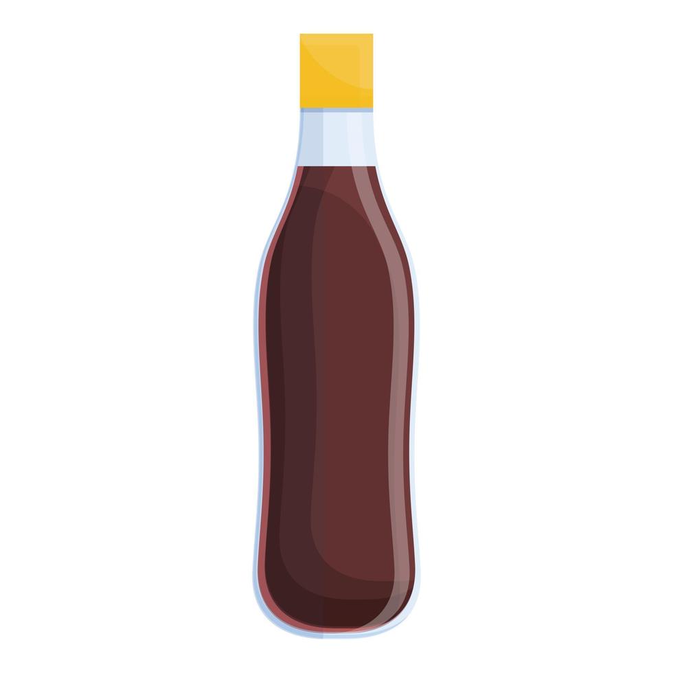 Condiment soy sauce icon, cartoon and flat style vector
