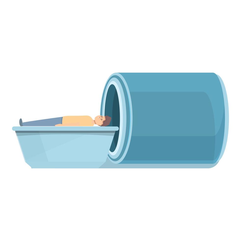 Mri examination icon cartoon vector. Machine room vector