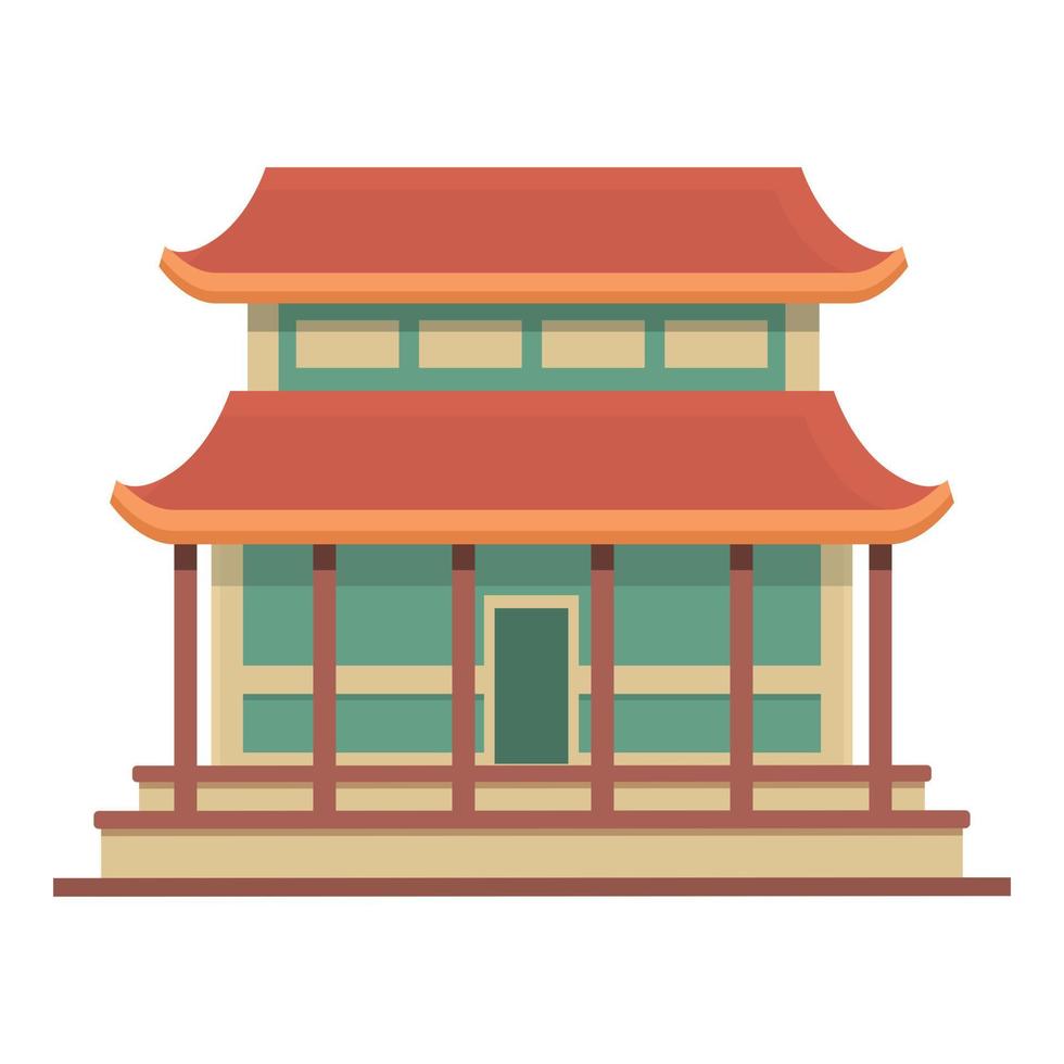 vector de dibujos animados de icono de pagoda. edificio chino