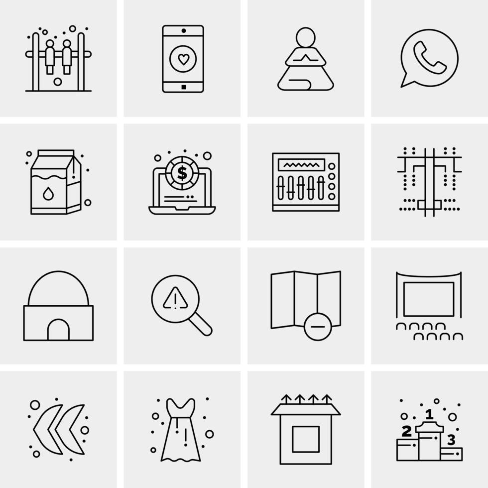 16 Universal Business Icons Vector Creative Icon Illustration to use in web and Mobile Related project