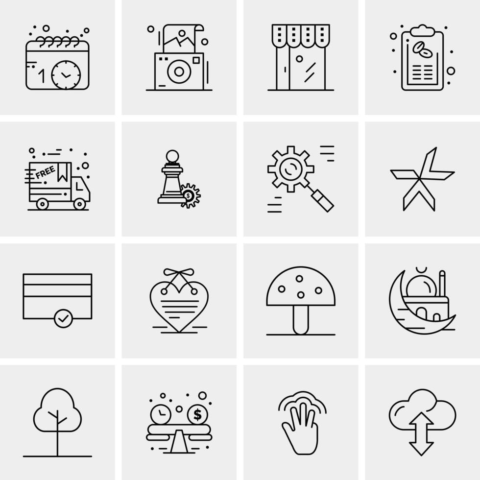 16 Universal Business Icons Vector Creative Icon Illustration to use in web and Mobile Related project