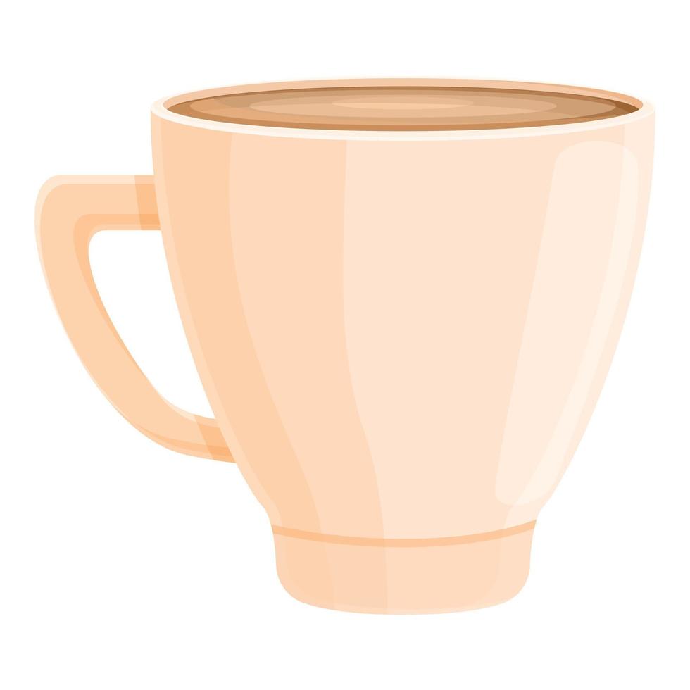 icono de granos de café con leche, estilo de dibujos animados vector