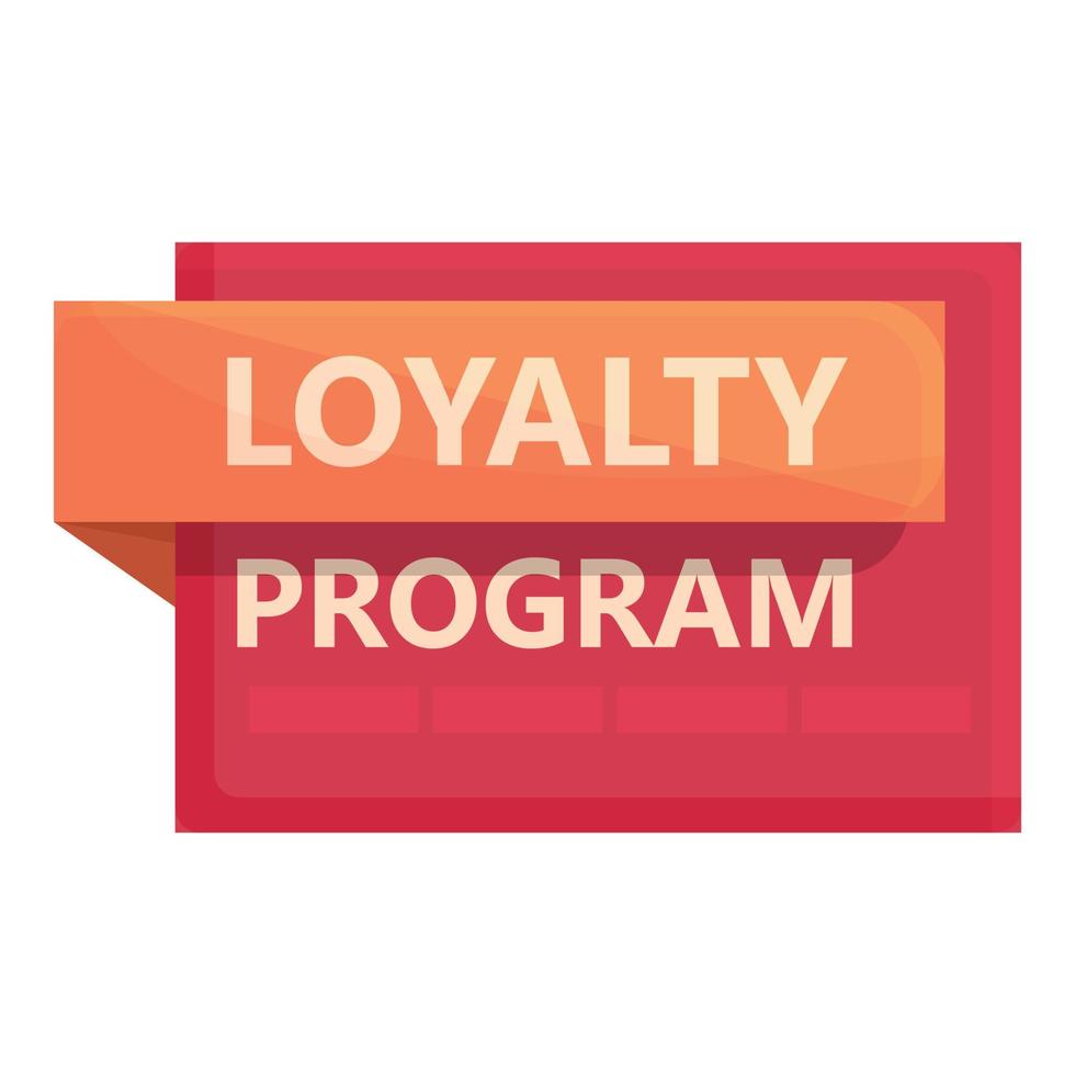 Gift loyalty program icon cartoon vector. Customer card vector