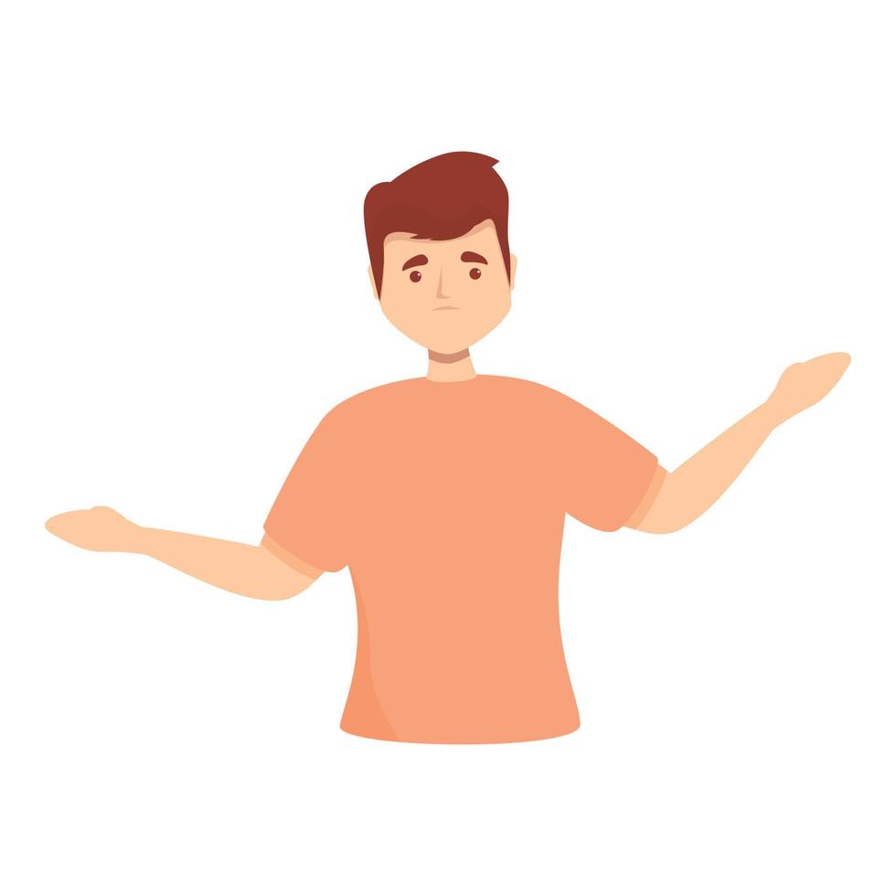 Decision gesture icon cartoon vector. Uncertainty ambiguity vector