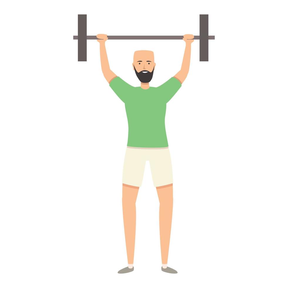Gym barbell icon cartoon vector. Sport workout vector