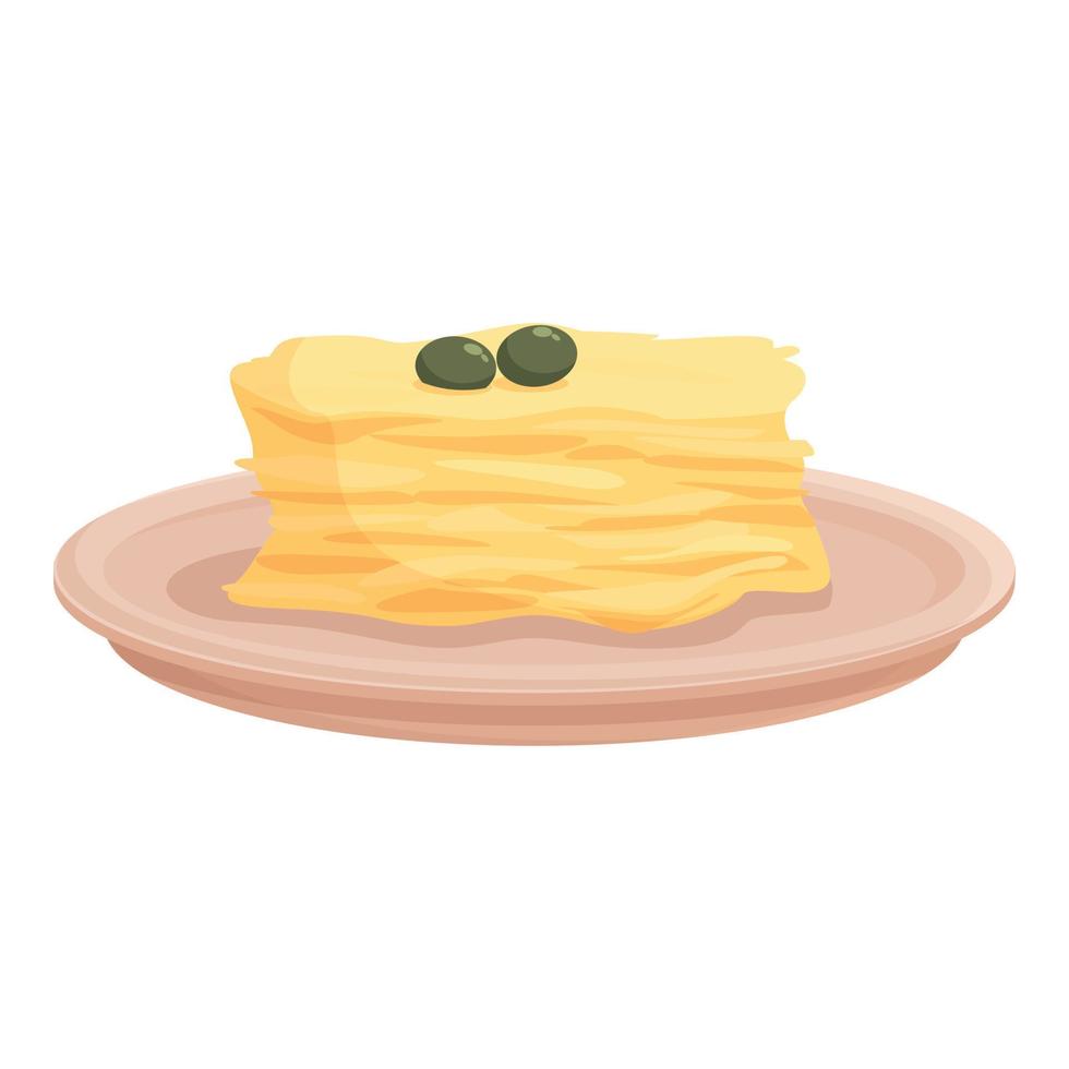 Cake icon cartoon vector. Portugal food vector