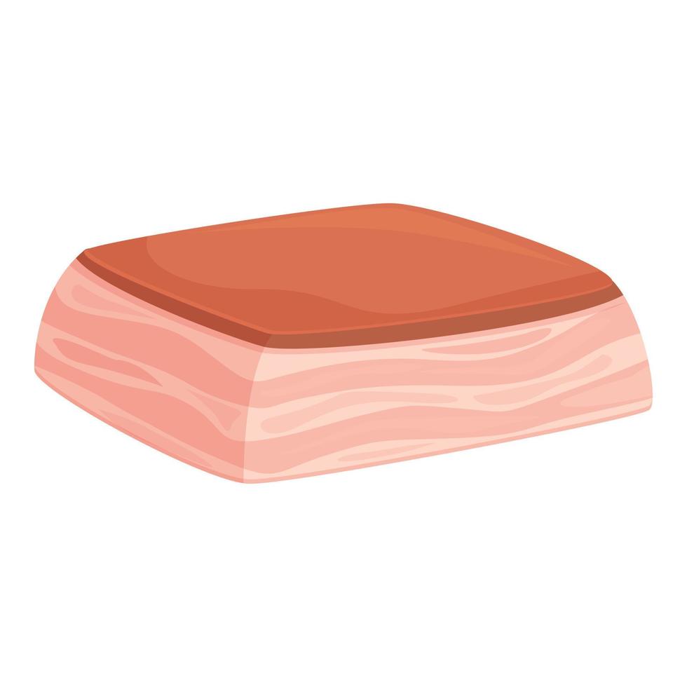 Shop pork lard icon cartoon vector. Bacon meat vector