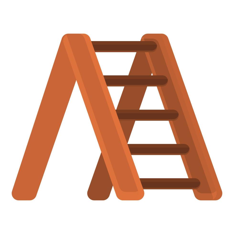 icono de escalera de construcción, estilo de dibujos animados vector