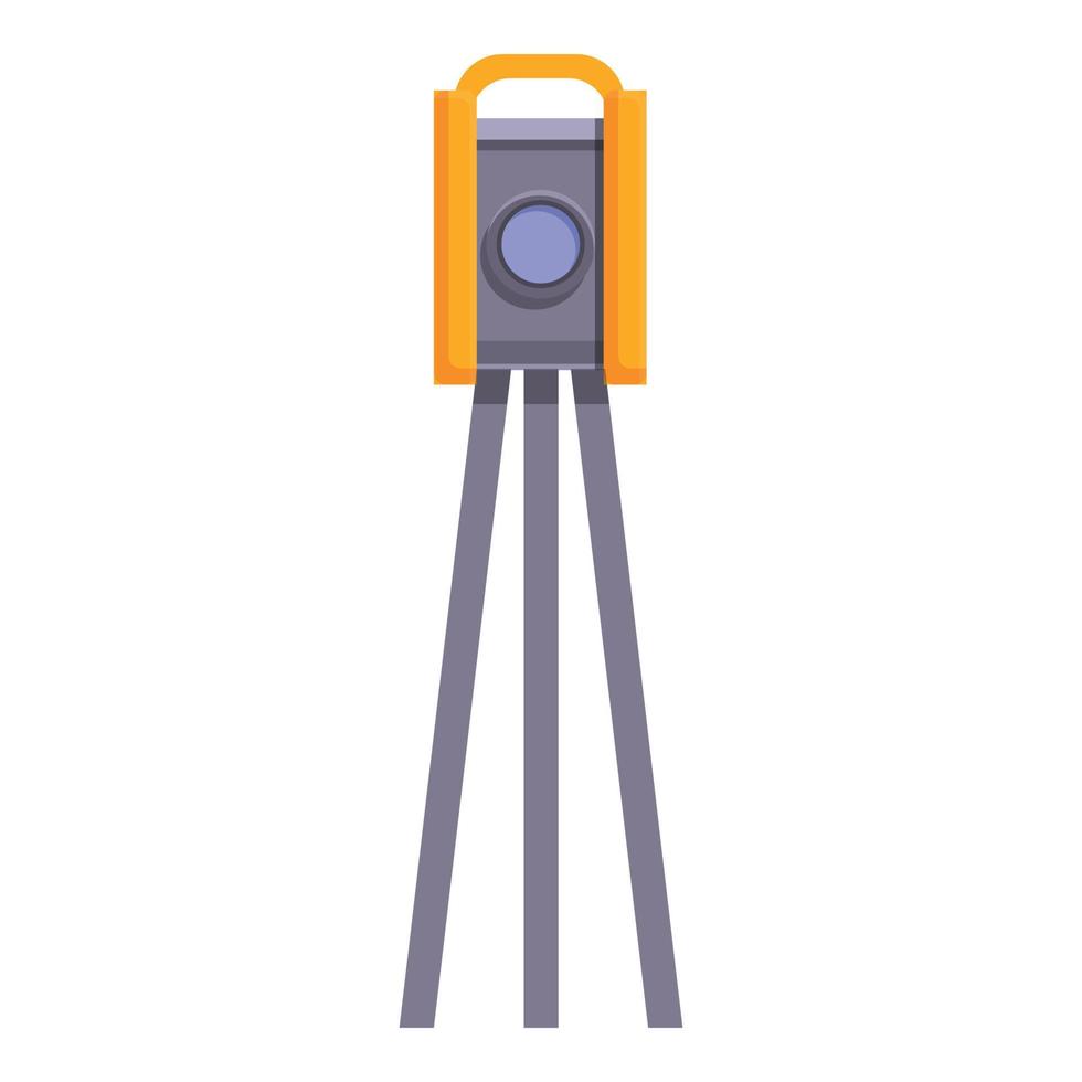 Highway construction tool icon, cartoon style vector