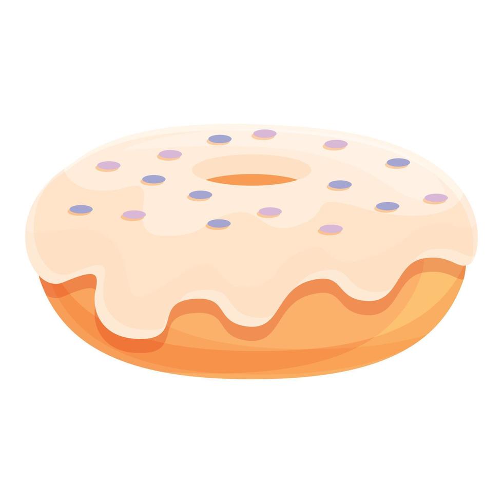 vector de dibujos animados de icono de comida de donut. pastel de azúcar