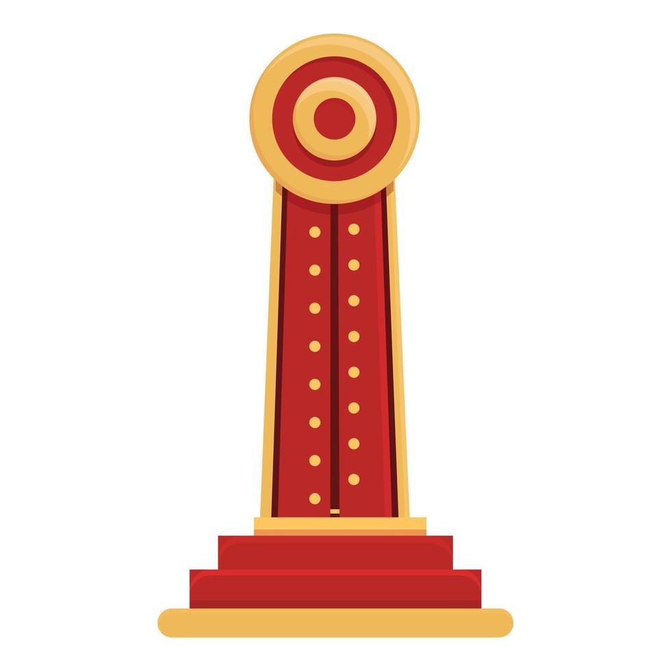 Carnival test game icon cartoon vector. Hammer strength vector