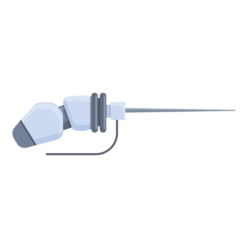 Endoscope stick icon, cartoon style vector