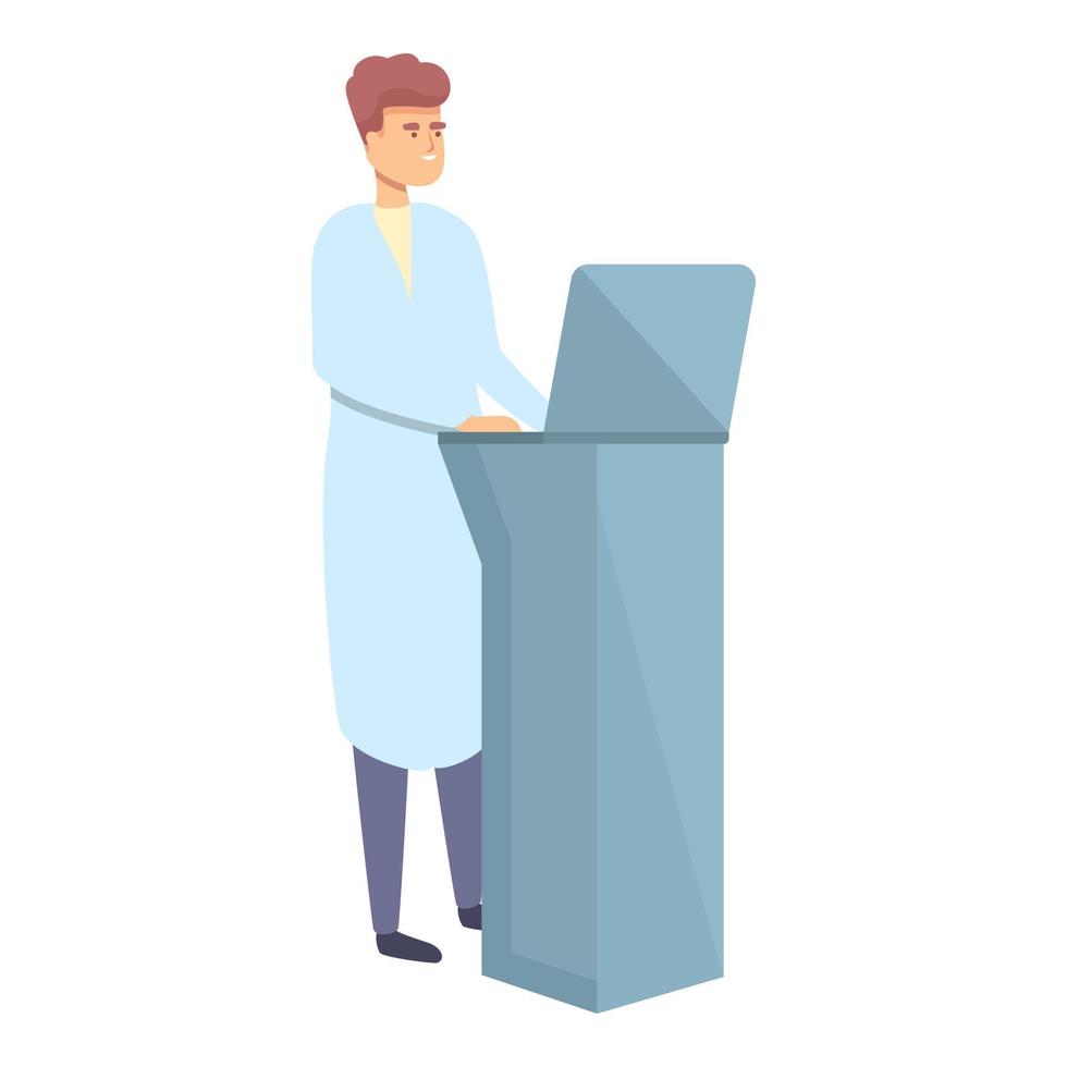 Doctor radiology scanner icon cartoon vector. Xray chest vector