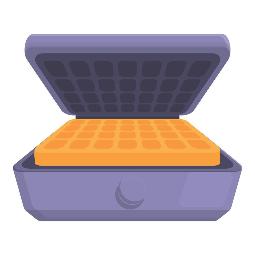 Waffle maker icon cartoon vector. Iron machine vector