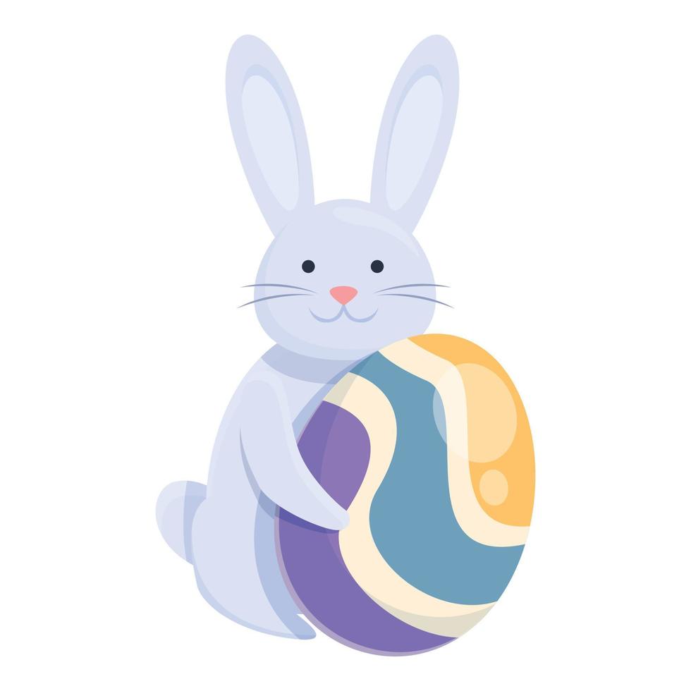 vector de dibujos animados de icono de conejito de Pascua. lindo conejo