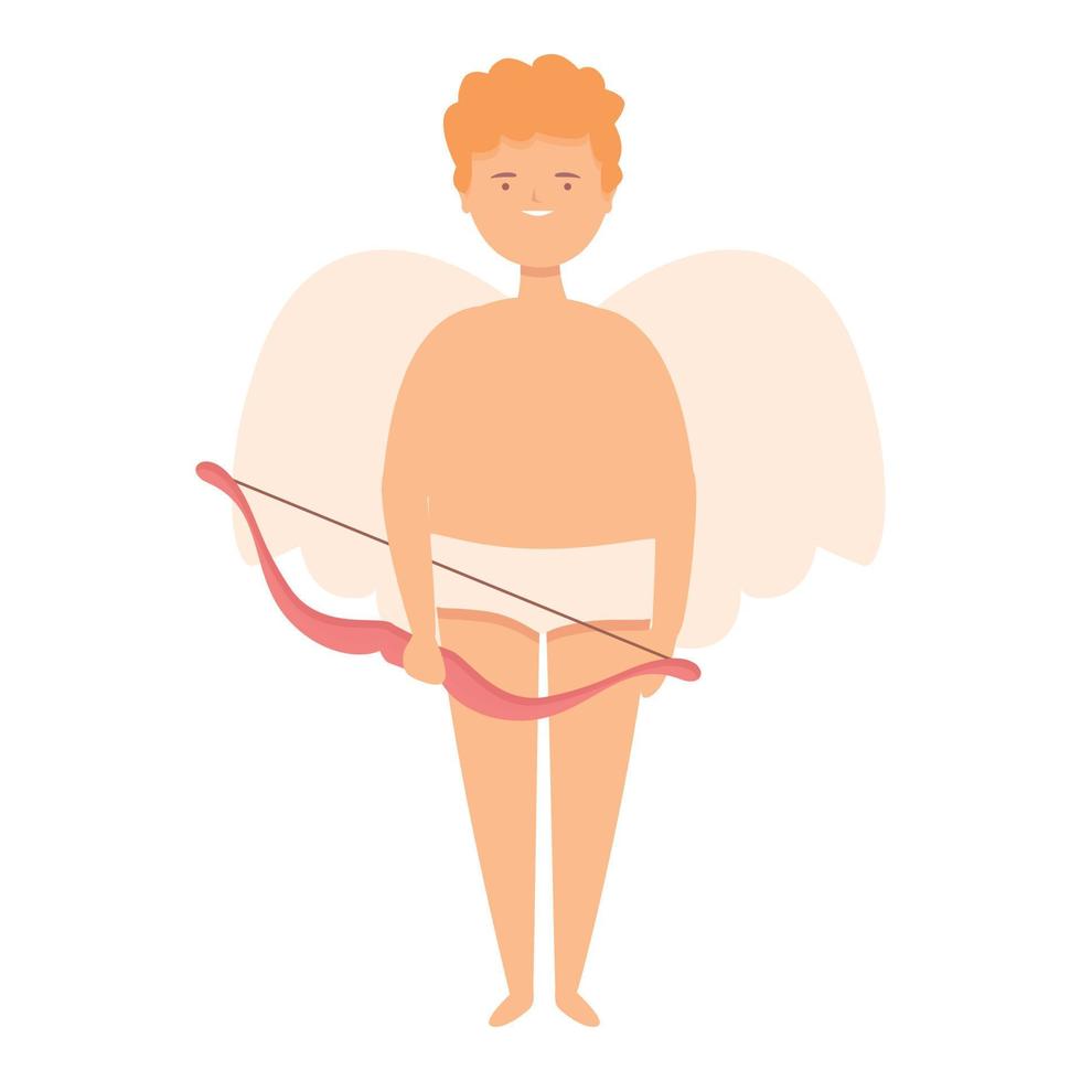 Lindo icono de Cupido vector de dibujos animados. San Valentin o Dia de Amor