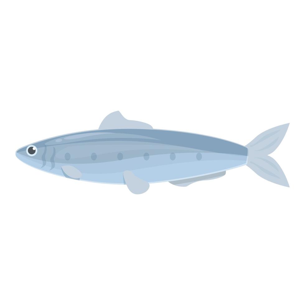 vector de dibujos animados de icono de sardina acuática. comida del océano