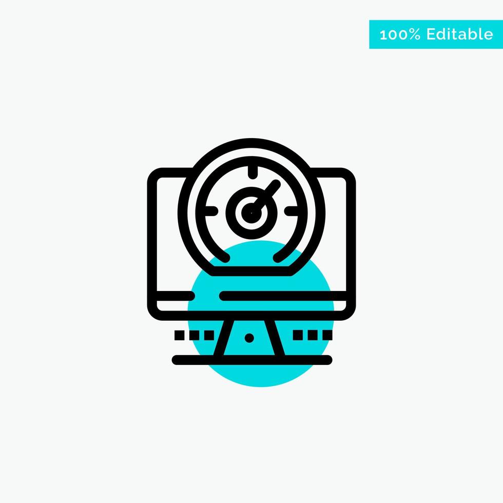 Compass Computer Timer Location turquoise highlight circle point Vector icon